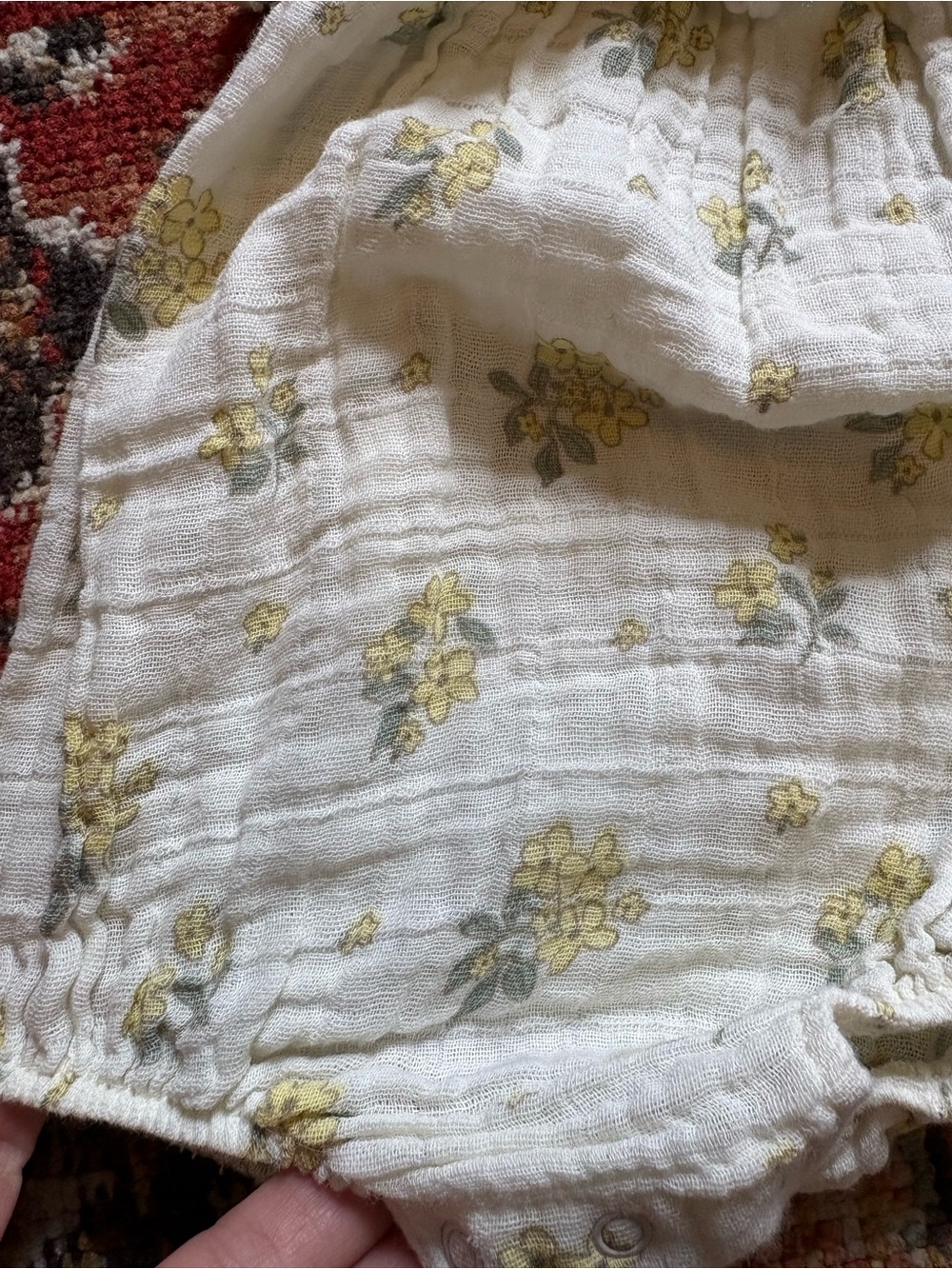 Angel Dear | Cream Floral Buttercup Bouquet Bubble | 6-12M - Picture 2 of 8